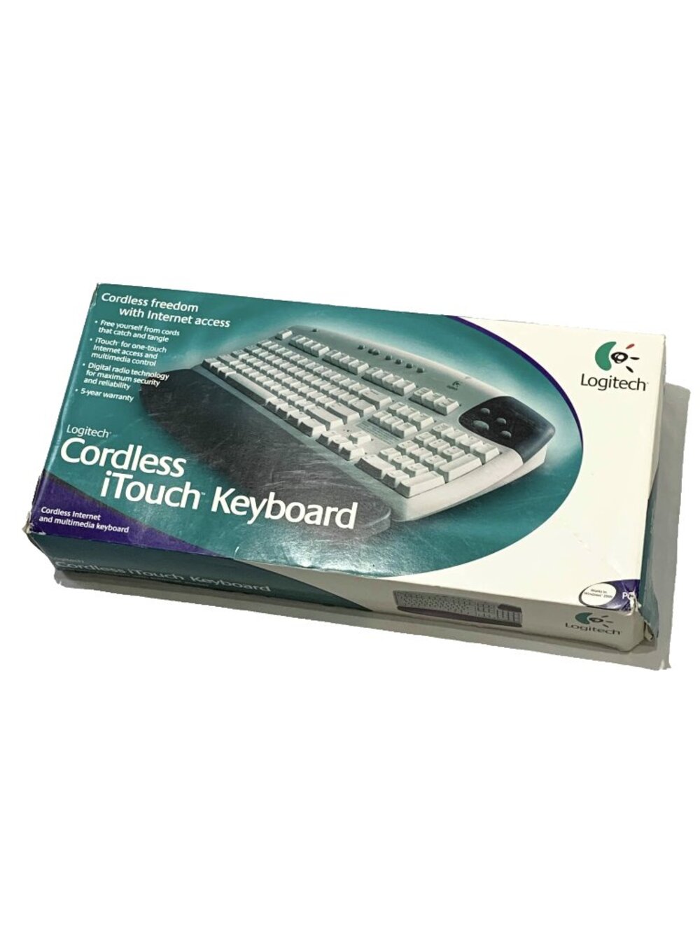 Vintage Logitech Cordless iTouch Keyboard Y2K Wireless NIB Sealed New Old Stock